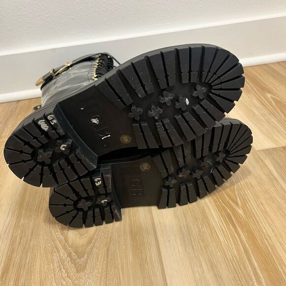 GIANNI BINI Skyscraper Black Lace Up Knee High Boot Size 6 - Picture 8 of 10